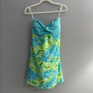 Lilly Pulitzer Blue and Green Mini Dress